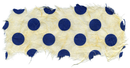 Isolated Rice Paper Texture - Blue Polka Dots XXXXL