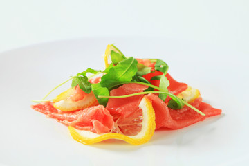 Beef Carpaccio with lemon