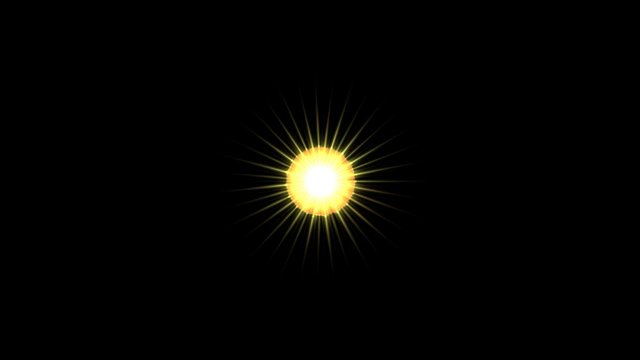 Пульсирующее солнце с альфа каналом