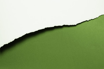 Papierabriss, schattiert, grün