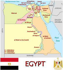 Egypt Africa emblem map symbol administrative divisions