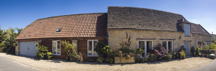 Traditional rural homes scene