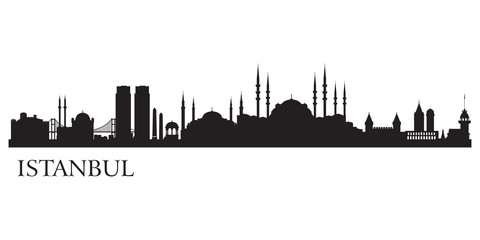 Istanbul city silhouette - 52618760