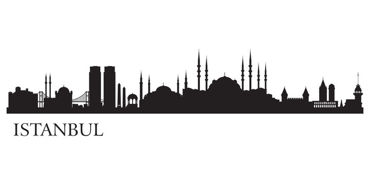 Istanbul city silhouette
