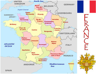 France Europe emblem map symbol administrative divisions