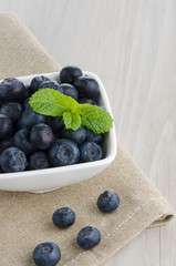 Blueberries in small bowl