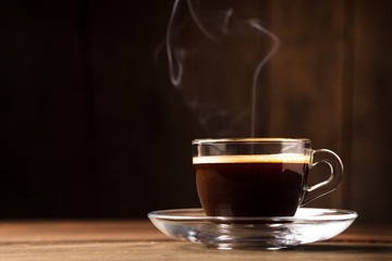 Cup of coffee with .fume