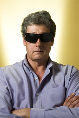 Obraz premium serious man in sunglasses
