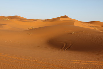 Fototapeta na wymiar Wydm Erg Chebbi na Saharze, Maroko