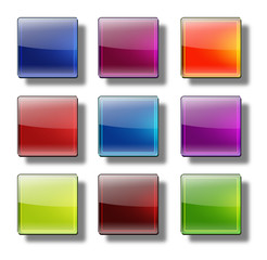 Web buttons- glossy square #05