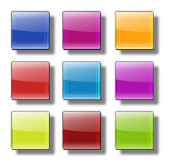 Web buttons- glossy square #04