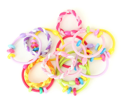 Scrunchies isolated on a white background