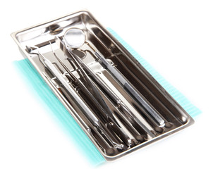 Dentist tools isolated on white