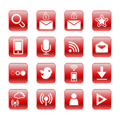 web, communication icons: internet vector set.