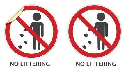 No Littering Sign