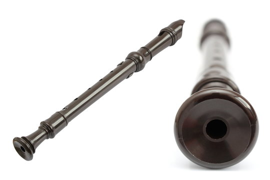 isolated dark blockflute