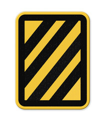 Yellow and black diagonal stripe warning