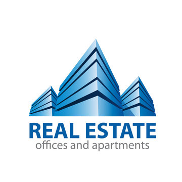 Vector Logo property developer, house and city