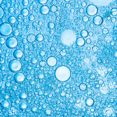 Oil bubbles on a water surface