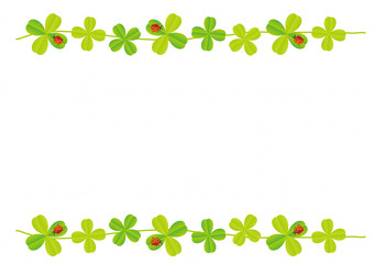 クローバーとてんとう虫の背景