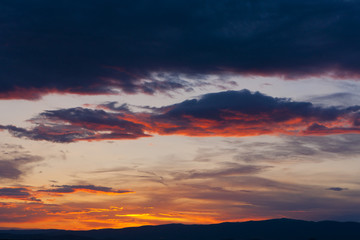 landscape during sunset