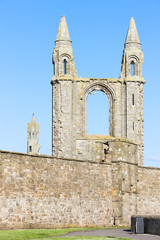 Fototapeta na wymiar ruins of St. Rule's church and cathedral, St Andrews, Fife, Scot