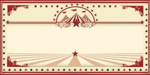 Circus card red vintage © christophe BOISSON