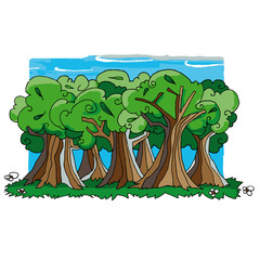 For&ecirc;t d'arbres