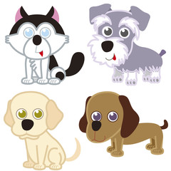 cartoon dog set.