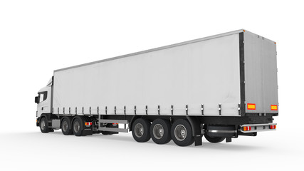 Fototapeta na wymiar Cargo Delivery Truck Isolated on White Background