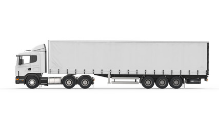 Naklejka na ściany i meble Cargo Truck dostawy samodzielnie na białym tle
