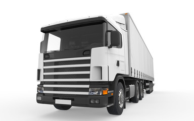 Obraz premium Cargo Delivery Truck Isolated on White Background