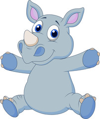 Cute  rhino cartoon