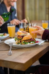 Friends Eating Lunch at Cafe