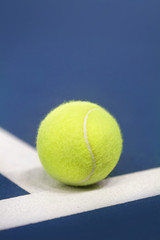 tennis ball on a tennis court