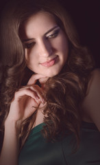Fototapeta premium Fashion woman with jewelry precious decorations.