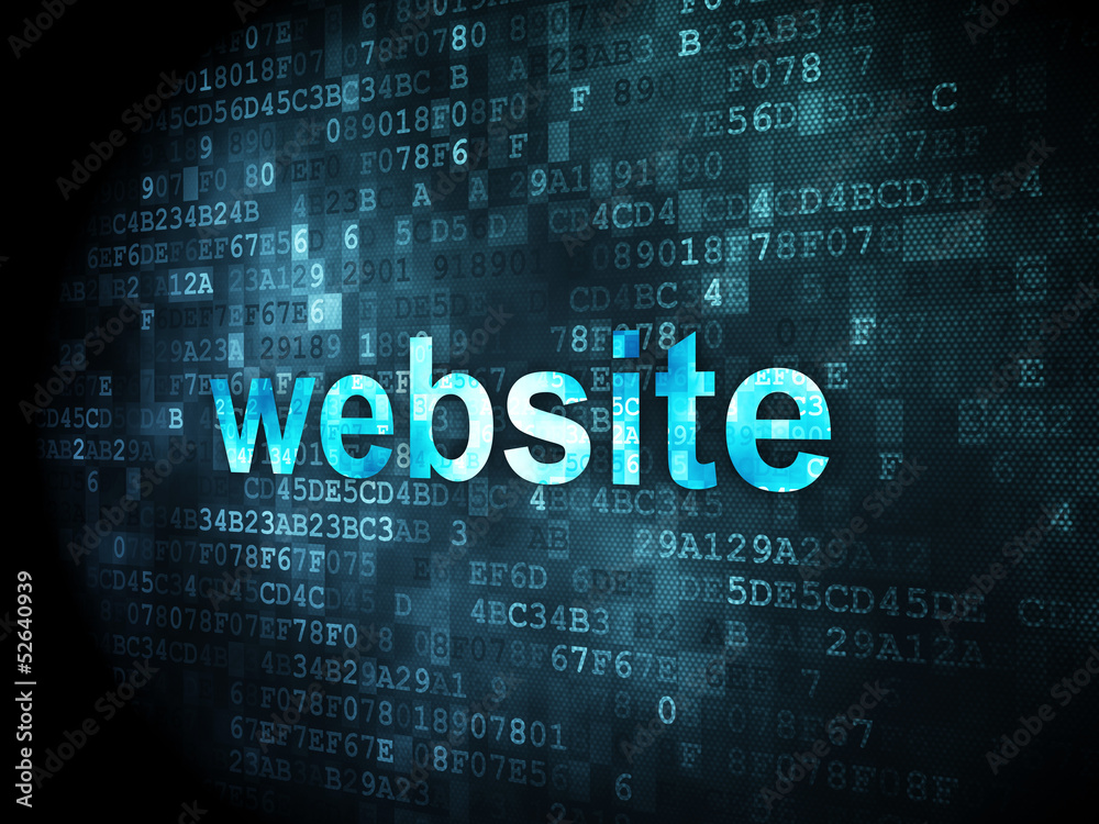 Wall mural seo web development concept: website on digital background