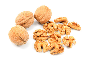 walnut isolated on white background