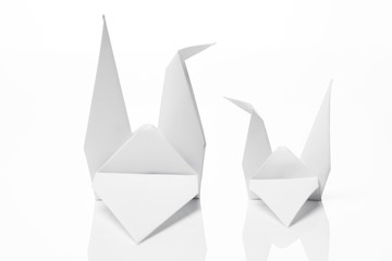 Origami, Kranich, groß, klein,