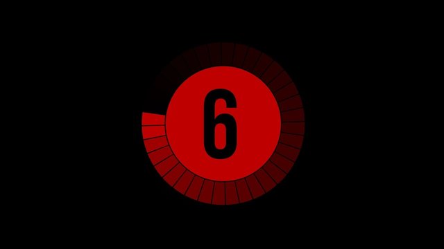 Compte &agrave; rebours 10-0 noir / rouge