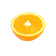 Slices of Orange Isolated on White Background with clipping path