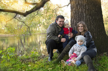 Fototapeta premium Family walk