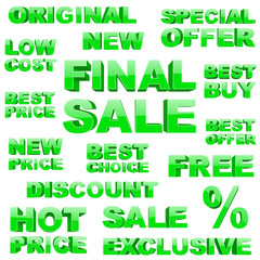 Fototapeta premium Shopping 3d tags set