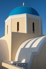 Blue dome of Agios Giorgios church in Oia