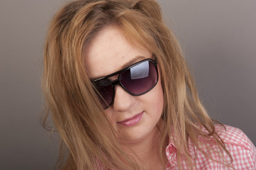 Naklejka premium Beauty fashion studio portrait