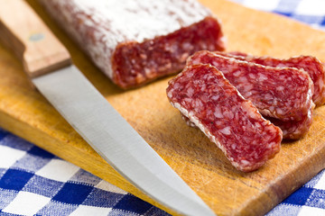 gourmet sliced salami