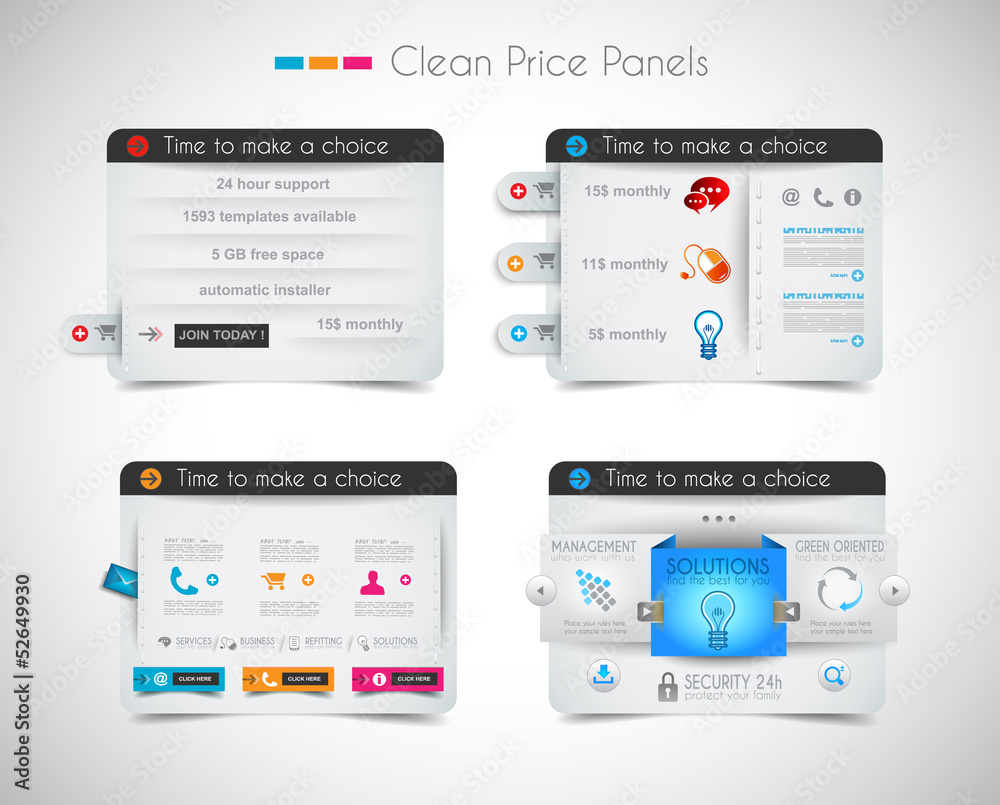 Fototapete web price shop panel with space for text and buy now button