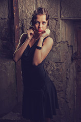 Fototapeta premium beautiful woman in a dress