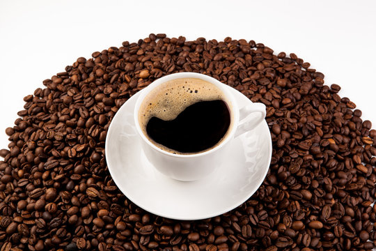 cup of black coffee with foam © mizar_21984