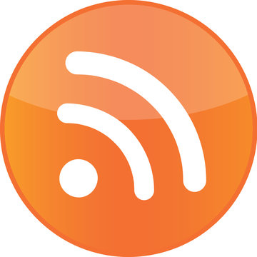 RSS news feed icon circle